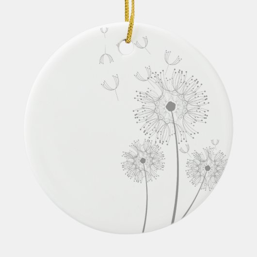 Maak een Wish Dandelion Keramisch Ornament (Voorkant)