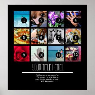 Maak eenvoudig uw eigen foto-Poster 12 afbeeldinge Poster