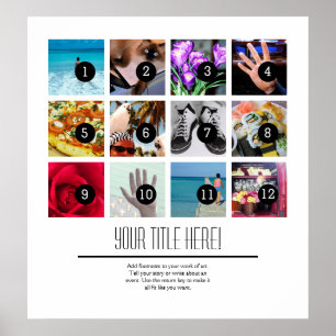 Maak eenvoudig uw eigen foto-Poster 12 afbeeldinge Poster