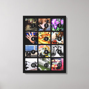 Maak eenvoudig uw eigen fotokunst met 12 afbeeldin canvas afdruk