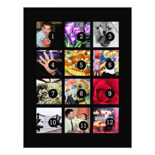 Maak eenvoudig uw eigen fotokunst met 12 foto's foto afdruk