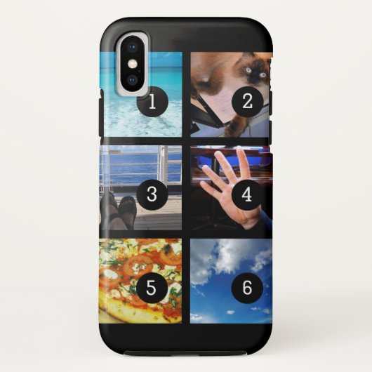 Maak eenvoudig uw eigen fotoontwerp 6 afbeeldingen Case-Mate iPhone case (Achterkant)