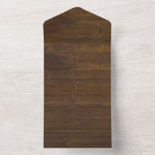 Maak eigen 3 in 1 RUSTIC HOUTEN Trouwuitnodiging All In One Uitnodiging (Binnen)