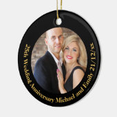 Maak eigen ANNIVERSARY FOTOCADEAU onder $15 Keramisch Ornament (Links)