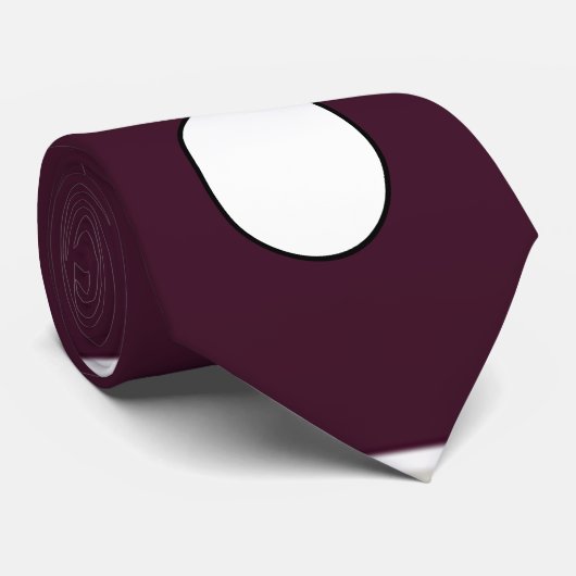 Maak eigen Aubergine Persoonlijk Stropdas (Opgerold)