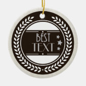 Maak eigen BEST-onderscheiding Keramisch Ornament (Voorkant)