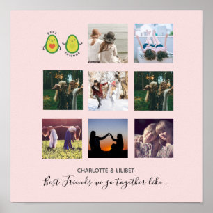 Maak eigen BFF-foto collage cadeaus - Vegan Avocad Poster