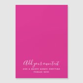 Maak eigen CERISE ROZE aangepaste tekst gepersonal (Voorkant)