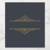 Maak Eigen Elegante Gepersonaliseerde Wijn Etiket (Enkel label)