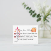 Maak Eigen Evenement Details Inserts - Herfst Pomp Informatiekaartje (Staand voorkant)