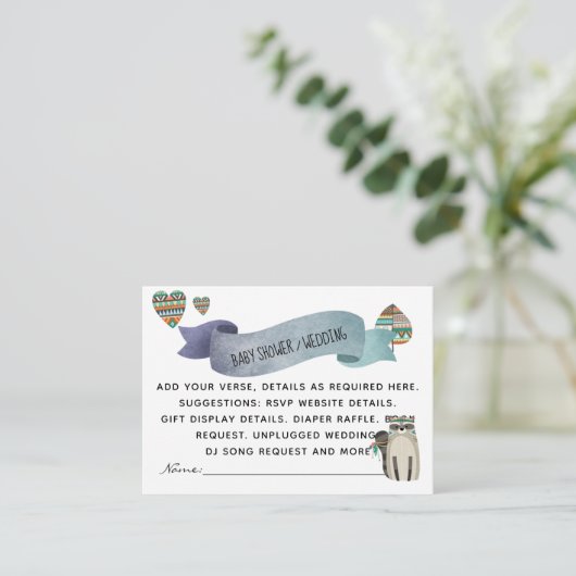 Maak Eigen Evenement Inserts - Bosdieren Informatiekaartje (Staand voorkant)