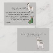 Maak Eigen Evenementdetails Inserts - Alpaca Llama Informatiekaartje (Voorkant / Achterkant)