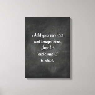 Maak eigen krijtbord wandkunst - menu, bord, spreu canvas afdruk