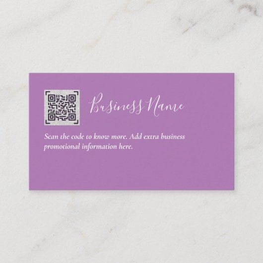 Maak eigen QR-code visitekaartje - Veel kleuren Informatiekaartje (Voorkant)