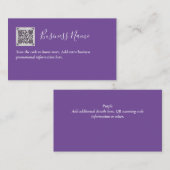 Maak eigen QR-code visitekaartje - Veel kleuren Informatiekaartje (Voorkant / Achterkant)