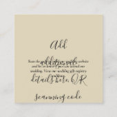 Maak eigen QR-code visitekaartje - Veel kleuren Informatiekaartje (Achterkant)