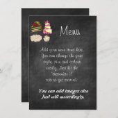 Maak eigen schoolbord menu/flyer stijl Bewerk onli Menu (Voorkant / Achterkant)