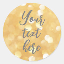 maak eigen stickertekst  gouden glans glitter