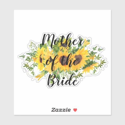 Maak Eigen Zonnebloem Bruidsfeest Cadeaus TOEVOEGE Sticker (Vel)