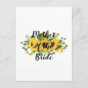 Maak Eigen Zonnebloem Bruiloft Geschenken VOEG TEK Briefkaart