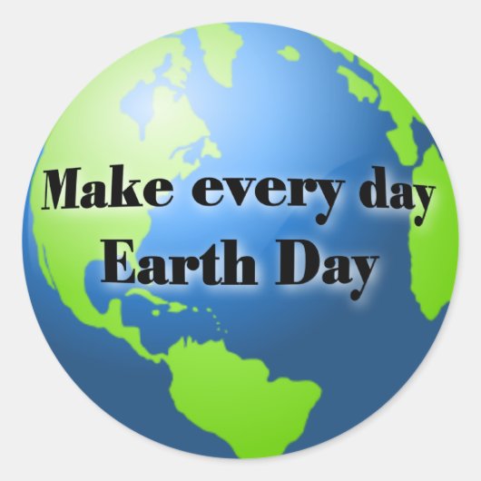 Maak elke dag Earth Day stickers (Voorkant)