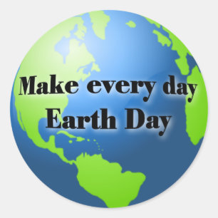 Maak elke dag Earth Day stickers