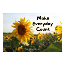 "Maak elke dag tellen" Positieve citaten muurkunst