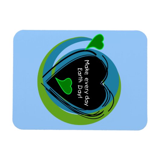 Maak Elke Dag van de Aarde van de Dag Magneet (Horizontaal)