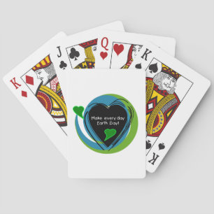 Maak Elke Dag van de Aarde van de Dag Pokerkaarten