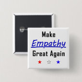 Maak empathie weer geweldig vierkant vierkante button 5,1 cm (Voorkant /achterkant)