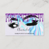 Maak Eyelashes Brow QR CODE Logo Holografen Visitekaartje (Voorkant)
