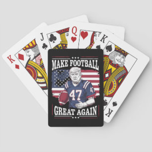 Maak Football weer geweldig Amerikaanse vlag Trum Pokerkaarten