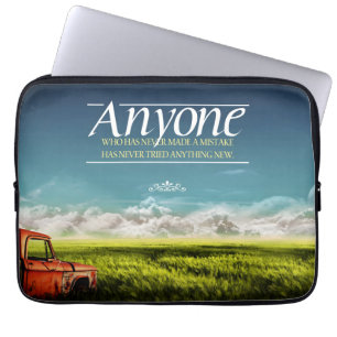 "Maak fouten" Inspirerend quote Laptop Sleeve