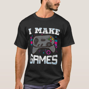 Maak games voor videogame ontwikkelaar cadeau t-shirt