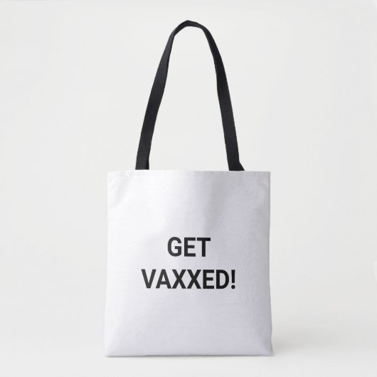 Maak gebruik van Vaxxed black aangepaste tekst min Draagtas (Voorkant)