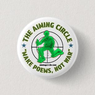 "Maak gedichten, geen oorlog" knop Ronde Button 3,2 Cm