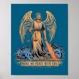 Maak Geen Vrede Met Kwaad Aartsengel Michael Jezus Poster
