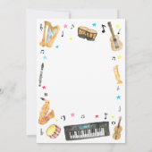 Maak Geluid Instrument Muzikale Noten Muziek Verja Kaart (Achterkant)
