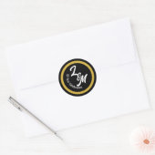 Maak gepersonaliseerde zwart-wit-gouden stickers (Envelop)