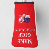 Maak Golf Weer Groot Funny Golfheadcover (Draai 90)