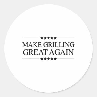 Maak grillen weer geweldig grappig cadeau voor BBQ Ronde Sticker