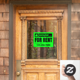 Maak groen zwart huis te huur onroerend goed op ma raamsticker