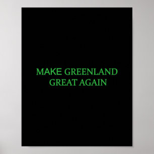 Maak Groenland Groot Again Groen Trump Meme Heren Poster