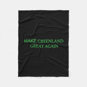 Maak Groenland weer Groot Groen Trump Meme Heren W Fleece Deken