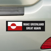 Maak Groenland weer groot met de vlag van het land Bumpersticker (Op auto)