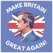 Maak Groot-Brittannië weer groot Nigel Farage Stic Sticker (Voorkant)