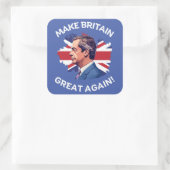 Maak Groot-Brittannië weer groot Nigel Farage Vierkante Sticker (Tas)