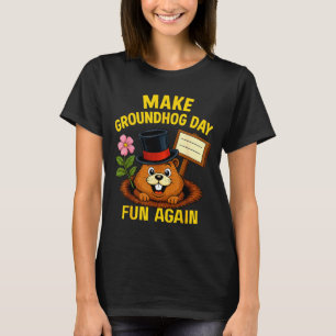 Maak Groundhog Day weer leuk Funny Groundhog-liefh T-shirt