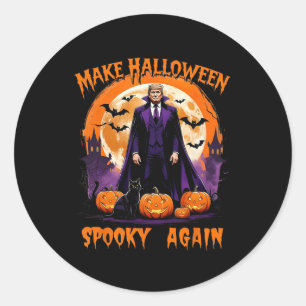 Maak Halloween weer eng leuk Trump Halloween Ronde Sticker