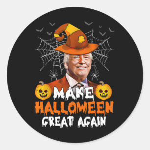 Maak Halloween weer geweldig, grappige Trump Jack  Ronde Sticker